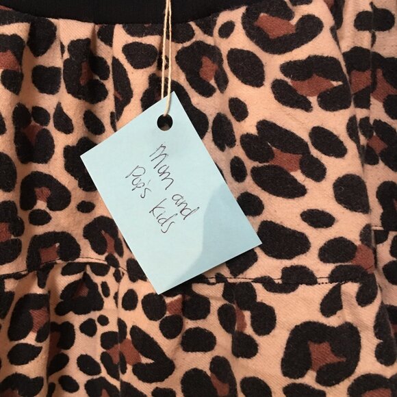 Skirt Flannel Girls 4 Maxi Leopard Print Ruffle Tiered Cotton Mom and Pop's Kids - Picture 2 of 9